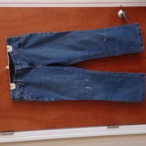 Distressed Wrangler Q-Baby Jeans.